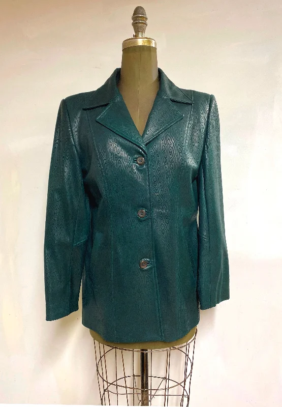 cozy teddy coat for ladies -Women's Leather Blazer- Style #AB126Blazer