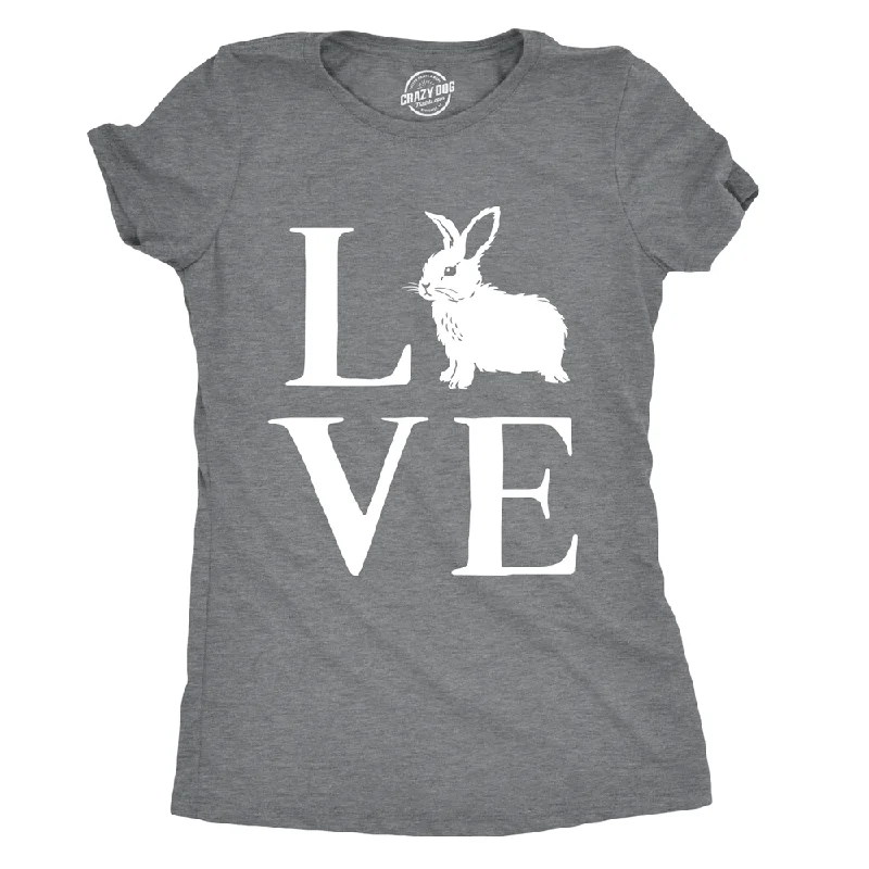 ladies' modern draped top -Love Bunny Women's T Shirt