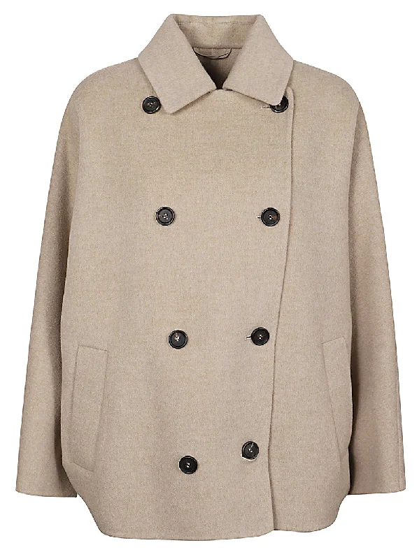 stylish fleece-lined coat for women -Brunello Cucinelli Women's Coats